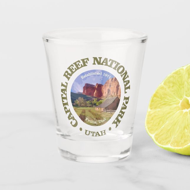 Capital Reef NP (rd)2 Shot Glass (Front)
