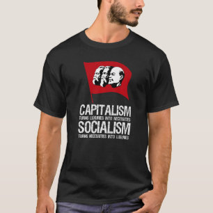 Capitalism Vs Socialism Anti Communist Pro Capit T-Shirt
