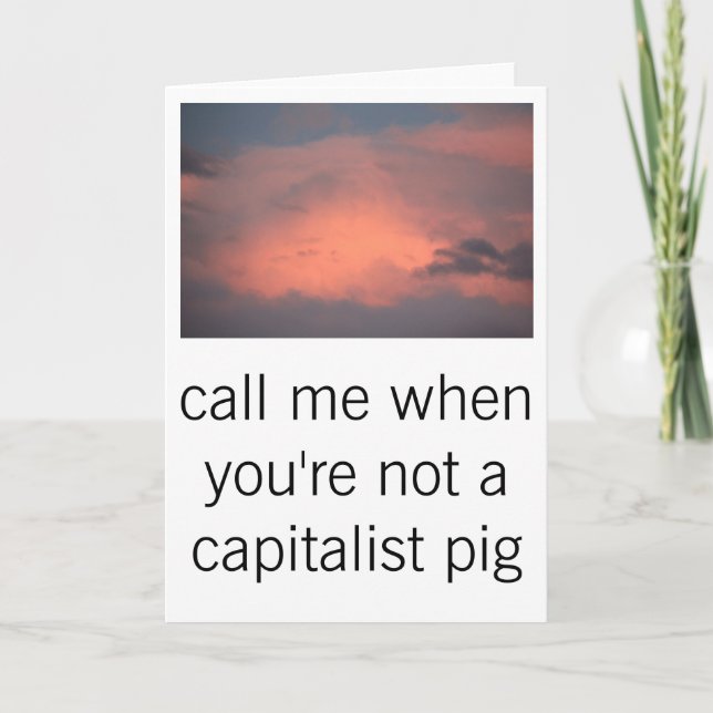 capitalist pig card (Front)