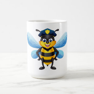 Capitan bee with police hat coffee mug