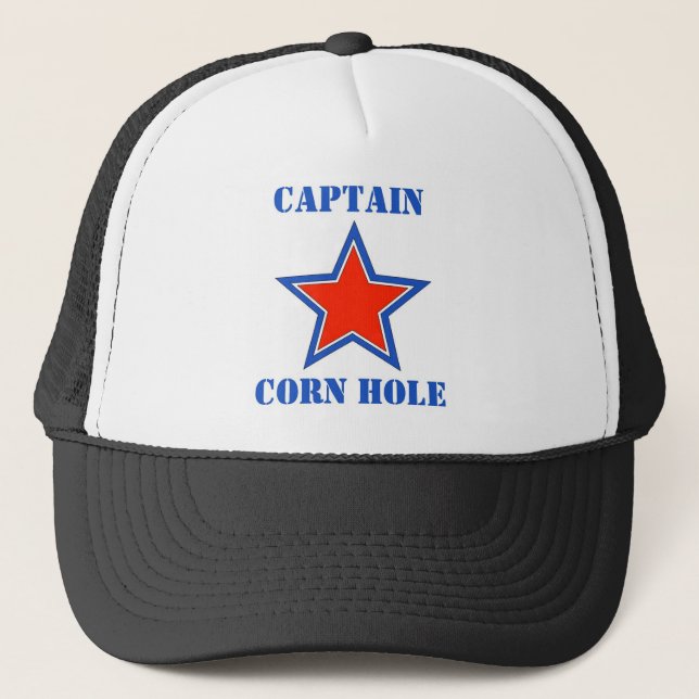 Capitan Corn Hole Trucker Hat (Front)