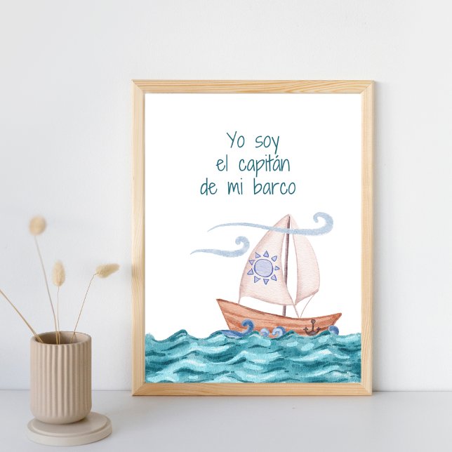 Capitan De Barco Captain Baby Boy Nursery Wall Art (Creator Uploaded)