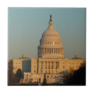Capitol at Christmas Washington DC Holiday Ceramic Tile