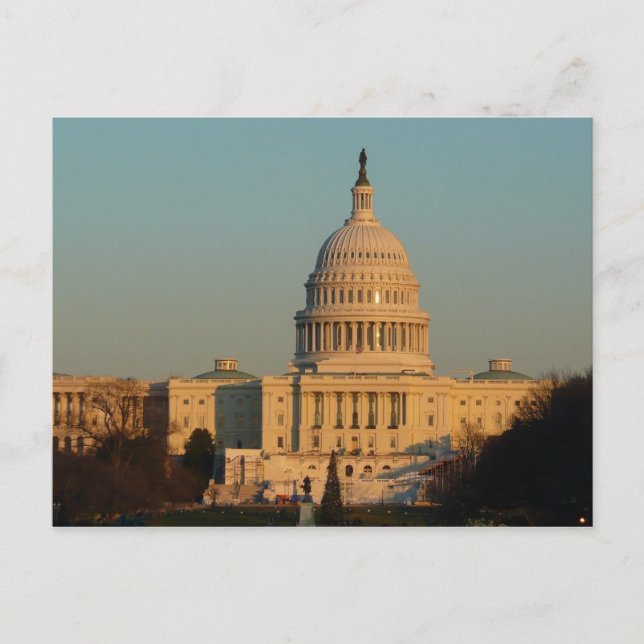 Capitol at Christmas Washington DC Holiday Postcard (Front)