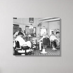 Capitol Barber Shop, 1938. Vintage Photo Canvas Print