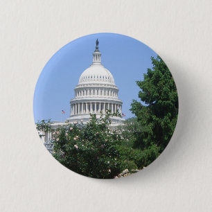 Capitol Building from Bartholdi Park 6 Cm Round Badge