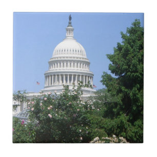 Capitol Building from Bartholdi Park Ceramic Tile
