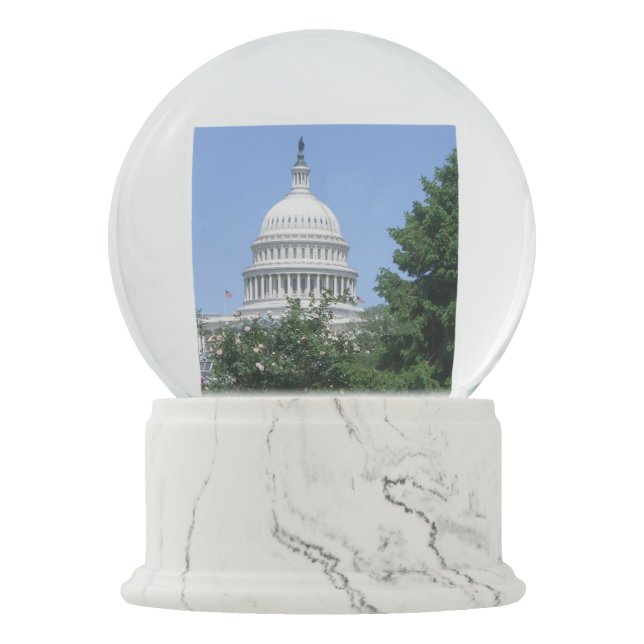 Capitol Building from Bartholdi Park in Washington Snow Globe (Front)