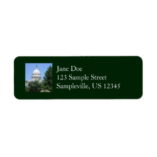 Capitol Building from Bartholdi Park Return Address Label