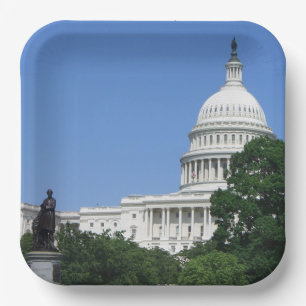 Capitol Building in Washington DC Paper Plate
