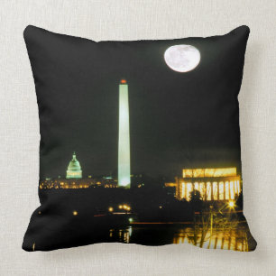 Capitol Building, Lincoln Memorial, Washington Cushion