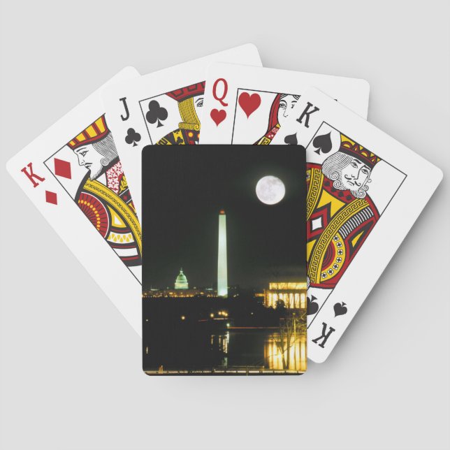 Capitol Building, Lincoln Memorial, Washington Playing Cards (Back)