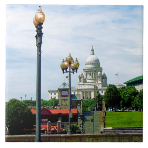 Capitol Building Seen from Waterplace Park Ceramic Tile