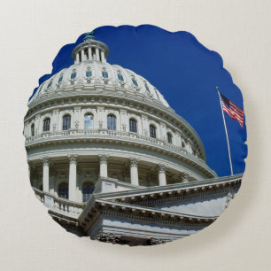 Capitol Building, Washington, USA Round Cushion
