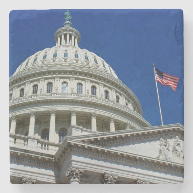 Capitol Building, Washington, USA Stone Coaster (Front)