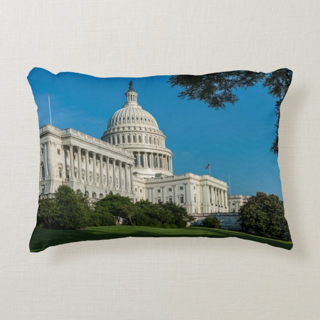 Capitol Building West View Decorative Cushion (Front)
