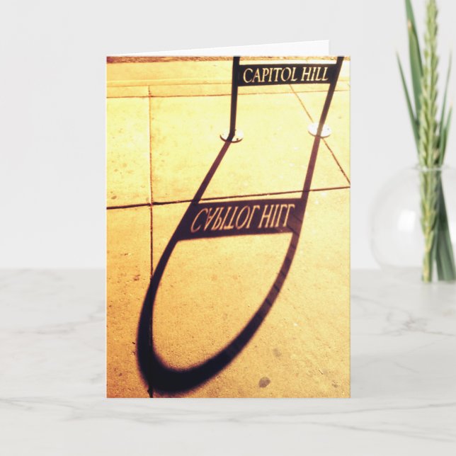 capitol hill shadow sign holiday card (Front)