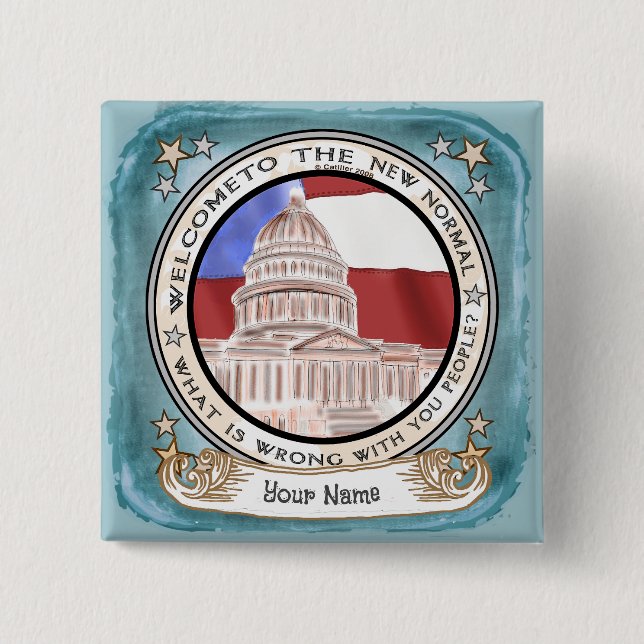 Capitol New Normal  15 Cm Square Badge (Front)