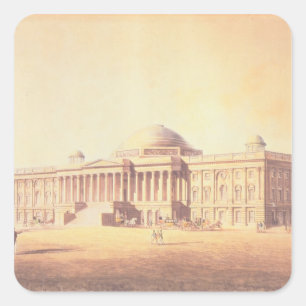 Capitol of the United States, engraved by Square Sticker