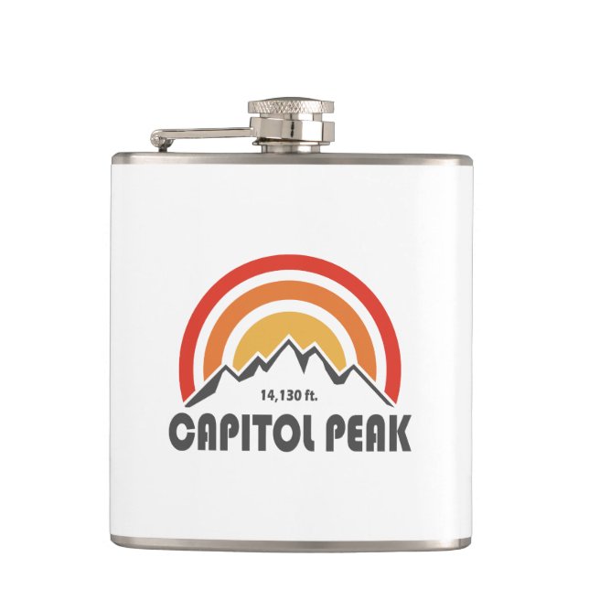 Capitol Peak Hip Flask (Front)