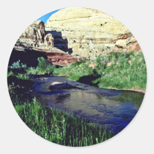 Capitol Reef Formation - Capitol Reef National Par Classic Round Sticker