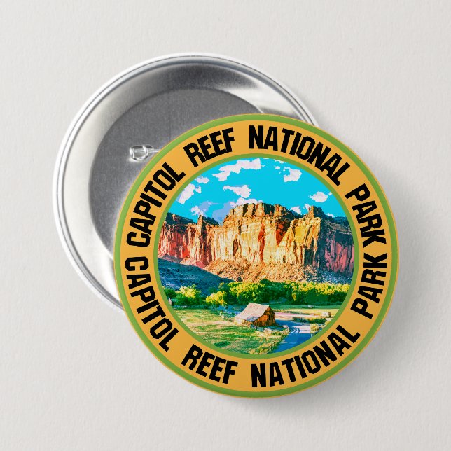 Capitol Reef National Park                         7.5 Cm Round Badge (Front & Back)