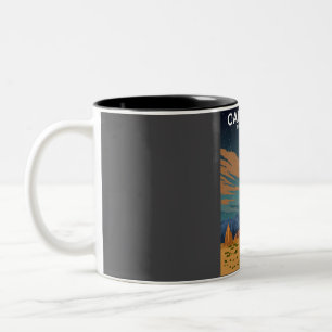 Capitol Reef National Park at Night Vintage Minima Two-Tone Coffee Mug