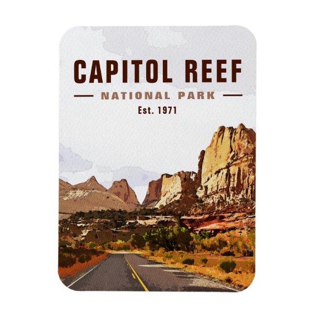 Capitol Reef National Park Cathedral Valley Loop Magnet (Vertical)