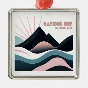 Capitol Reef National Park Coloured Hills Metal Ornament