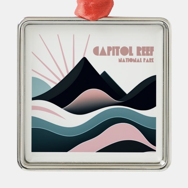 Capitol Reef National Park Coloured Hills Metal Ornament (Front)