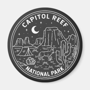 Capitol Reef National Park Monoline  Magnet