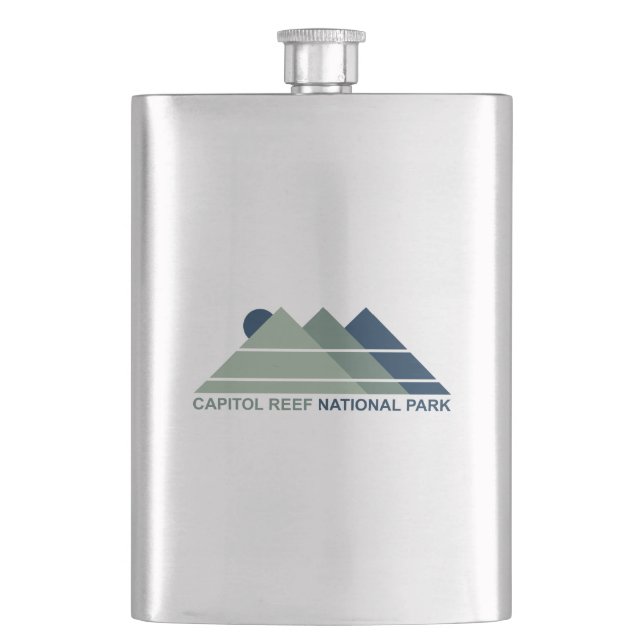 Capitol Reef National Park Mountain Sun Hip Flask (Front)