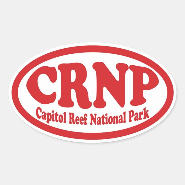 Capitol Reef National Park red oval sticker (Front)