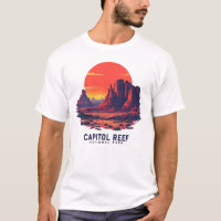 Capitol Reef National Park Retro Sunset Design – U