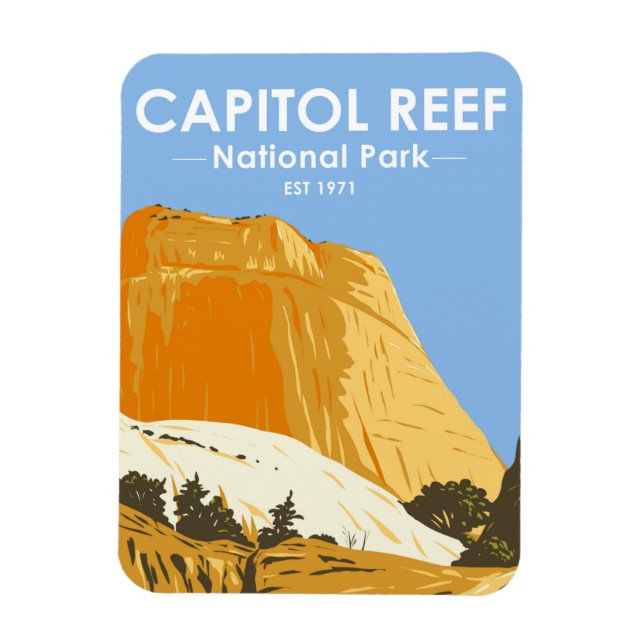  Capitol Reef National Park Utah Golden Throne Magnet (Vertical)