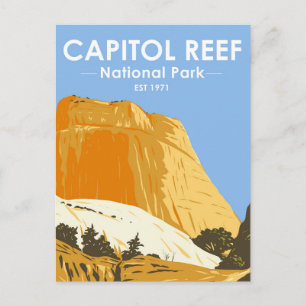 Capitol Reef National Park Utah Golden Throne Postcard