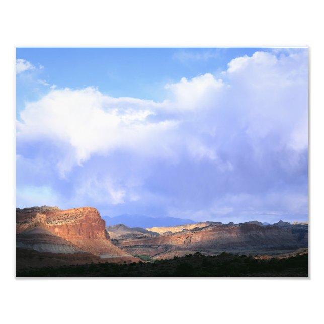 Capitol Reef National Park, Utah. USA. Cumulus Photo Print (Front)