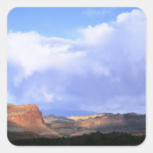 Capitol Reef National Park, Utah. USA. Cumulus Square Sticker