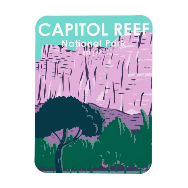  Capitol Reef National Park Utah Vintage Magnet (Vertical)