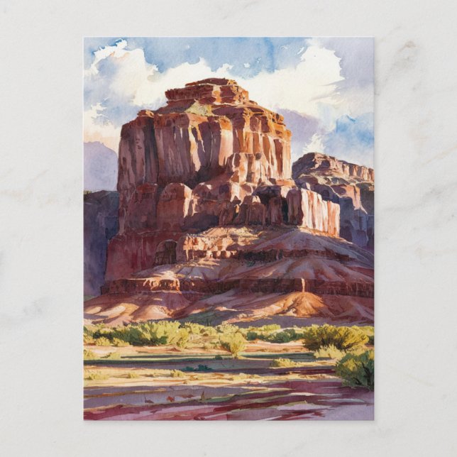 Capitol Reef National Park Utah Watercolor  Postcard (Front)
