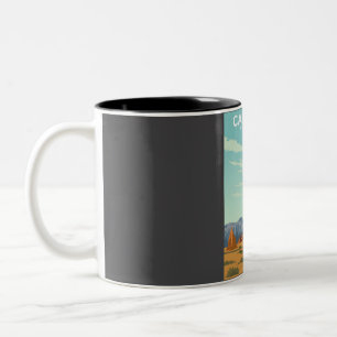 Capitol Reef National Park Vintage and Retro Trave Two-Tone Coffee Mug