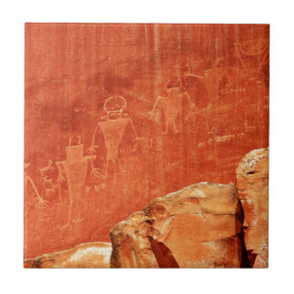Capitol Reef Petroglyphs Ceramic Tile