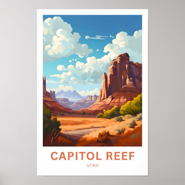 Capitol Reef Utah Travel Print (Front)