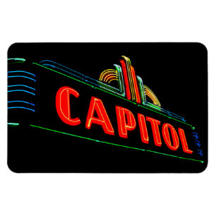 Capitol Theatre -Theatre Vintage Neon Marquee Sign Magnet