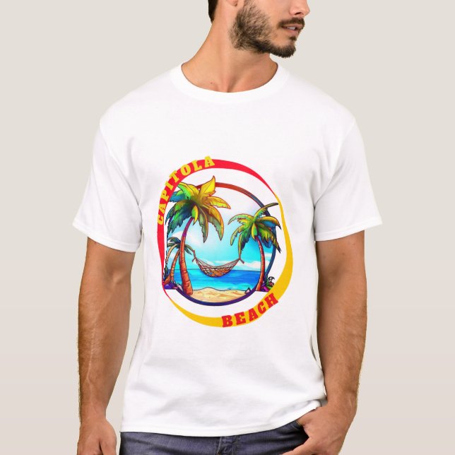 Capitola California Santa Cruz Beach, by InesNesi T-Shirt (Front)