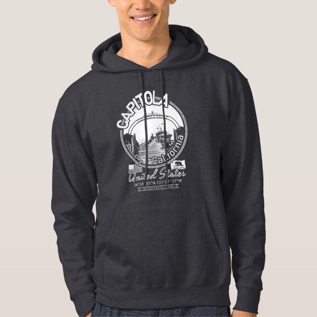 CAPITOLA SANTA CRUZ CALIFORNIA - CAPITOLA WHARF HOODIE (Front)
