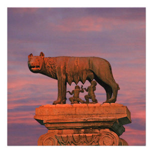 Capitoline Wolf Rome Symbol Myth Bronze Sculpture Photo Print