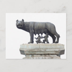 Capitoline Wolf Statue (She-wolf suckling), Postcard
