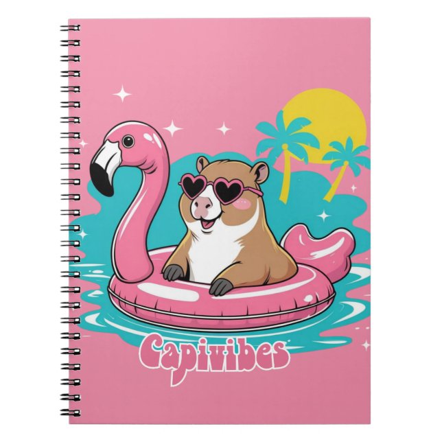 Capivara Stylosa in the summer with Boia Rosa Notebook (Front)