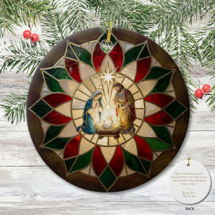 Capiz-Inspired Nativity Parol  Ceramic Ornament